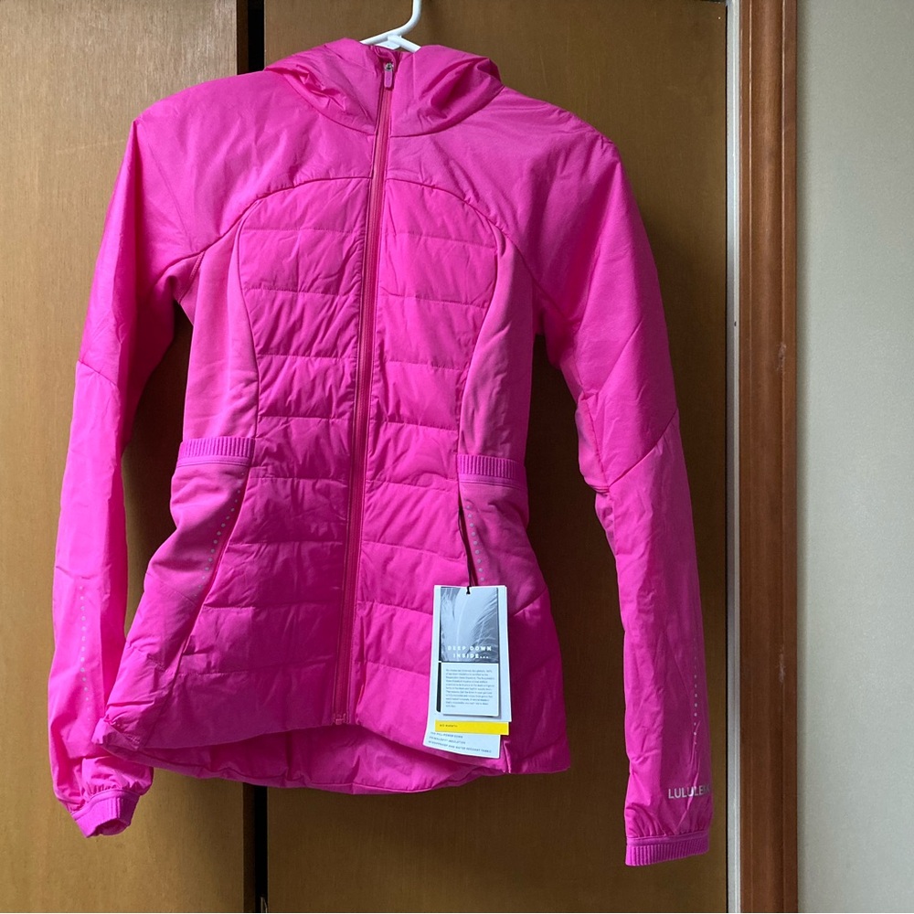 Lululemon Down For It All Jacket Sonic Pink Size 2 NWT